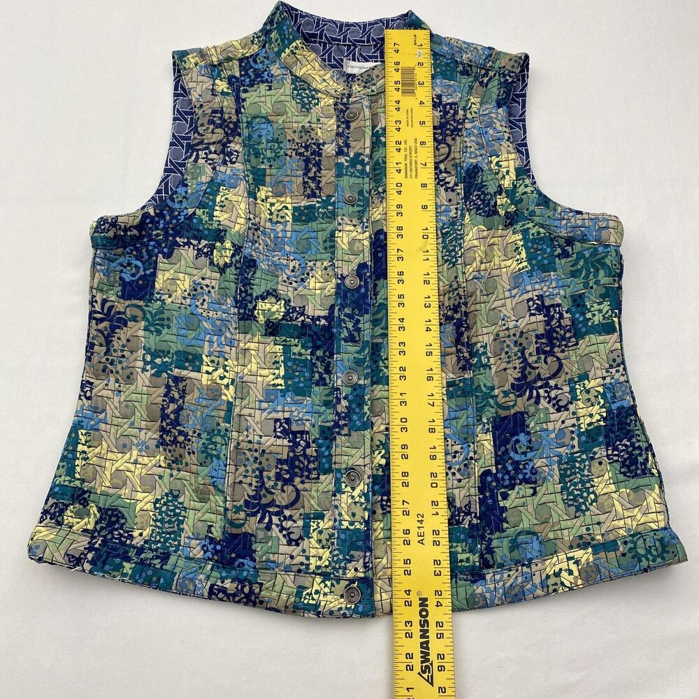 Christopher & Banks Quilted Patchwork Vest Womens… - image 2